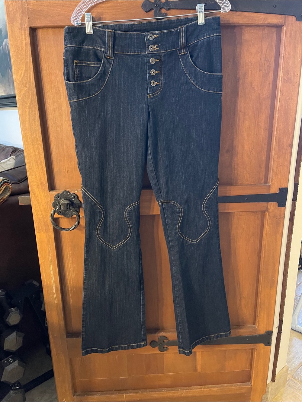 Vintage Dark Wash Women's Button-Fly Jeans